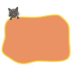 Cute sticky note with cat