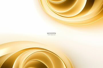 Gold Wave Background, Abstract geometric background with liquid shapes. Vector illustration.