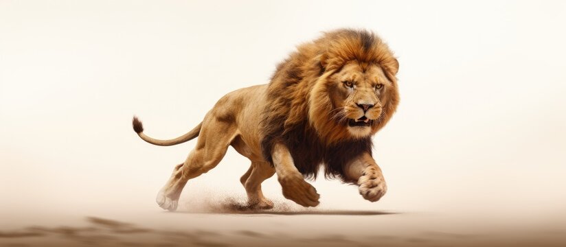 Running lion.