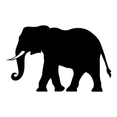 Elephant black icon on white background