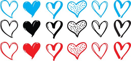 heart illustration.heart design icon flat.Modern flat valentine love sign.symbol for web site design, button to mobile app. Logo heart illustration,Trendy vector hart shape - obrazy, fototapety, plakaty