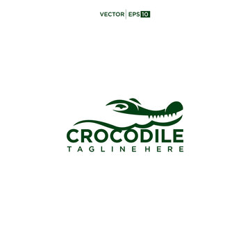 head crocodile logo design inspiration