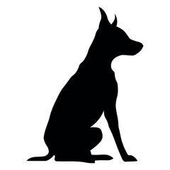 Dog black icon on white background