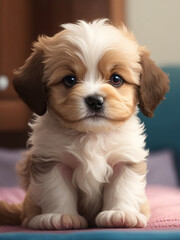 portrait of a puppy, golden puppy, Cute Puppy, Dog