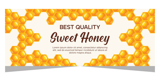 Banner template honey for promotion