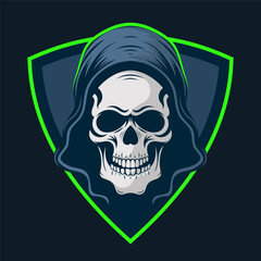 Grim ripper mascot logo. Vector illustration
