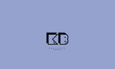 Alphabet letters Initials Monogram logo KB BK K B