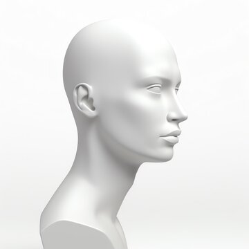 a white mannequin head
