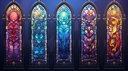 stained glass window in church	
stained glass window in church	
