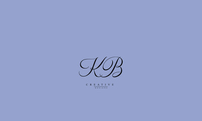 Alphabet letters Initials Monogram logo KB BK K B