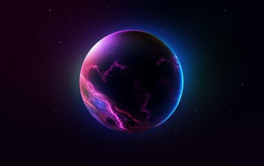 a purple planet in space