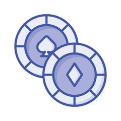 Gambling coins vector design in modern style, easy to use and download