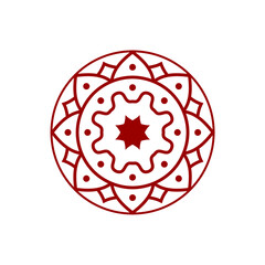 set of vector mandalas with colors set