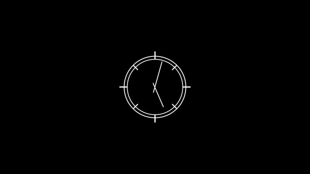 animated clock, clock icon concept