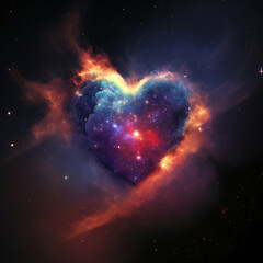 Celestial Connection: Nebula Heart in Top-Quality Astronomical Detail