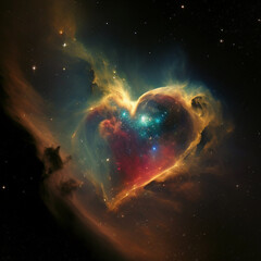 Galaxy's Embrace: Heart Nebula Starry Night in 4K Quality