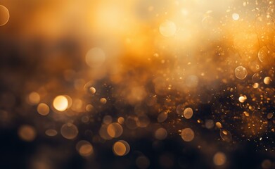 Golden bokeh abstract background with bokeh effect. Generative AI.