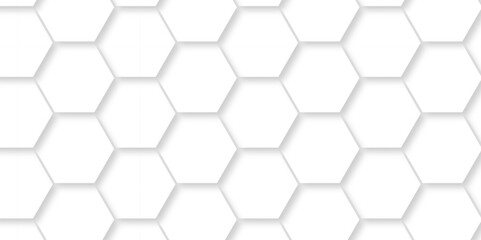 Modern hexagons White Hexagonal Background. Luxury honeycomb grid White Pattern. Vector Illustration. 3D Futuristic abstract honeycomb mosaic white background. geometric mesh cell texture.