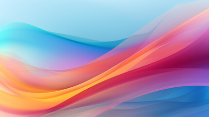 horizontal  abstract colorful waves background
