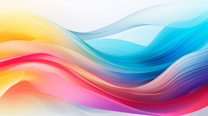 Fototapeta premium A mesmerizing horizontal abstract wave background characterized by a burst of colorful and dynamic waves
