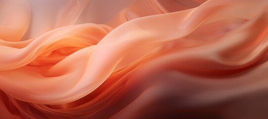 Obraz premium Smooth peach silk. Fabric textile background. Texture Close-up