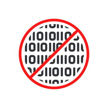Stop binary code. Illustration vector