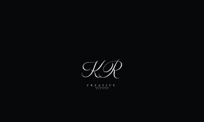 Alphabet letters Initials Monogram logo KR RK K R