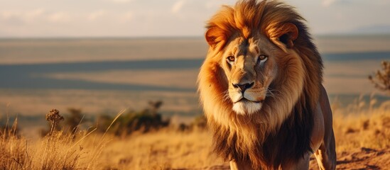 The stunning lion in Masai Mara.