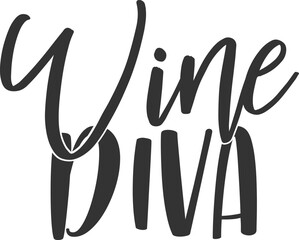 Wine Diva - Wine Illustration