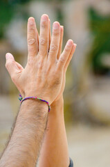 Two hands together, love and acceptance