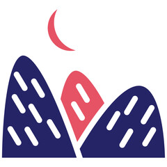 Moon Landscape Icon