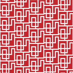 Red seamless geometric pattern in oriental style