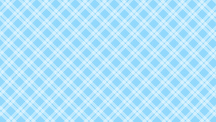 Diagonal blue and white plaid stripes background - obrazy, fototapety, plakaty