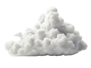 White cloud isolated on PNG background 