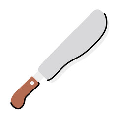 butcher knife hand drawn illustration