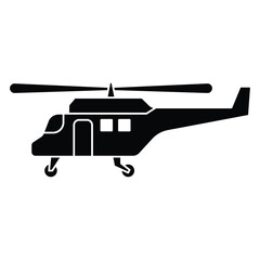 Military helicopter icon vector on trendy design