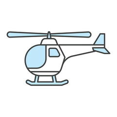 Helicopter icon vector on trendy design