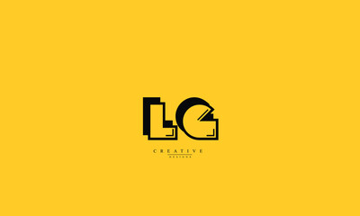 Alphabet letters Initials Monogram logo LG GL L G