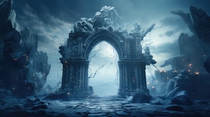 Mystical Archway Amidst the Storm