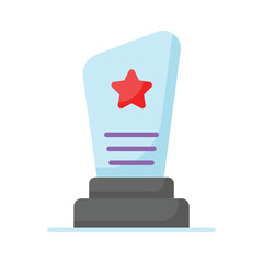 Star shield award vector design, film award, pride of performance