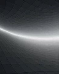 Black and dark gray perspective background with wavy grid lines. © HAKKI ARSLAN