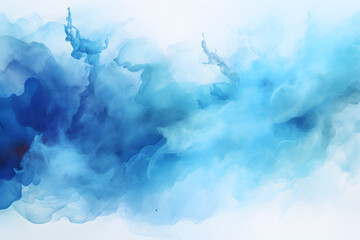 beautiful blue abstract watercolor clouds texture background - obrazy, fototapety, plakaty