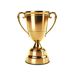 Trophy cup isolated on a transparent background.
