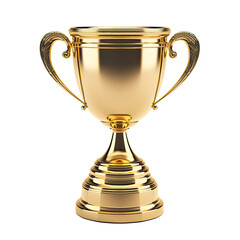 Fototapeta na wymiar Trophy cup isolated on a transparent background.