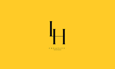 Obraz premium Alphabet letters Initials Monogram logo LH HL L H