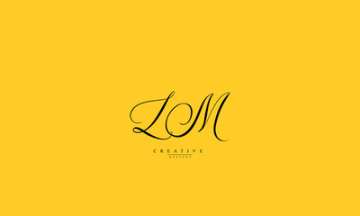 Fototapeta premium Alphabet letters Initials Monogram logo LM ML L M