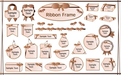 ワンポイントリボンのフレームセット