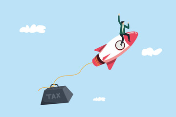 tax concept. vector illustration of people paying taxes, economy, finance