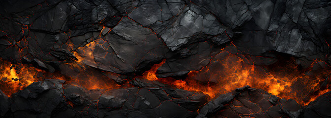 the black and gold volcanic rocks texture  