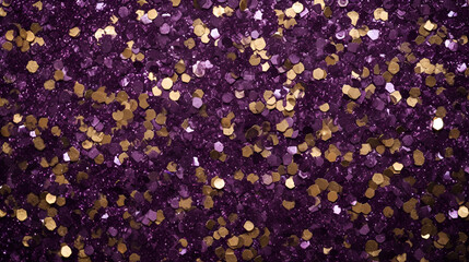 purple holiday background and gold glitter